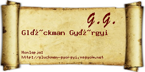 Glückman Györgyi névjegykártya