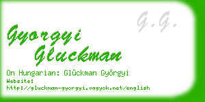 gyorgyi gluckman business card